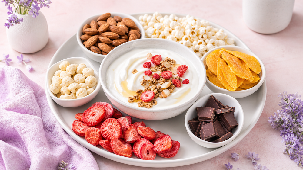 How to Build a Sweet and Salty Yogurt Snack Plate With Freeze-Dried Fruit