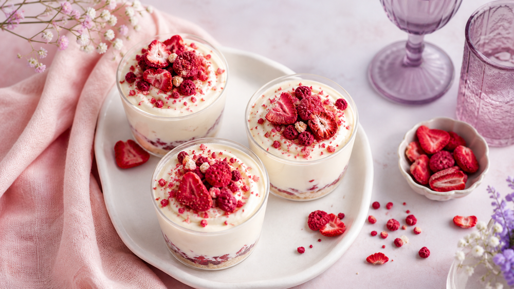 How to Make No-Bake Mascarpone Berry Cups With Freeze-Dried Fruit