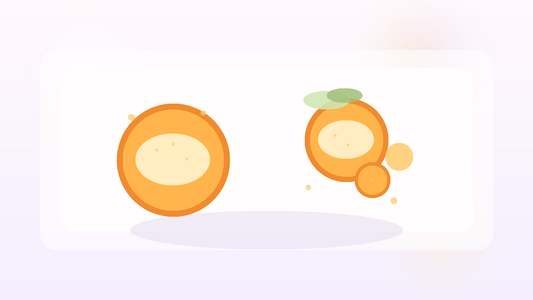 Halved kumquats and citrus slices styled on a white editorial tray with blush and lavender tones