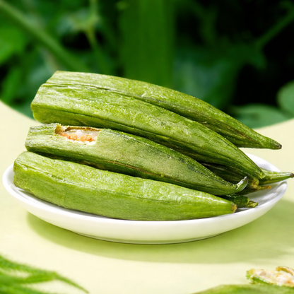 freeze dried okra crunchy fresh best pink variety speicial