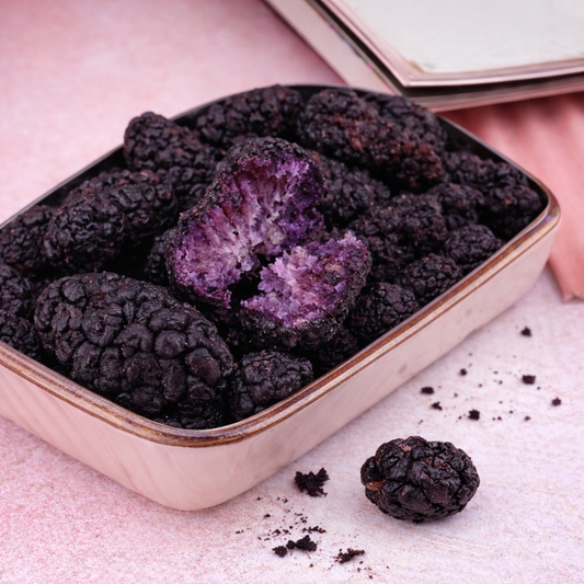freeze dried mulberry purple crunchy fresh best variety speicial whole unique 