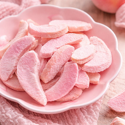 freeze dried peach crunchy fresh best pink variety speicial