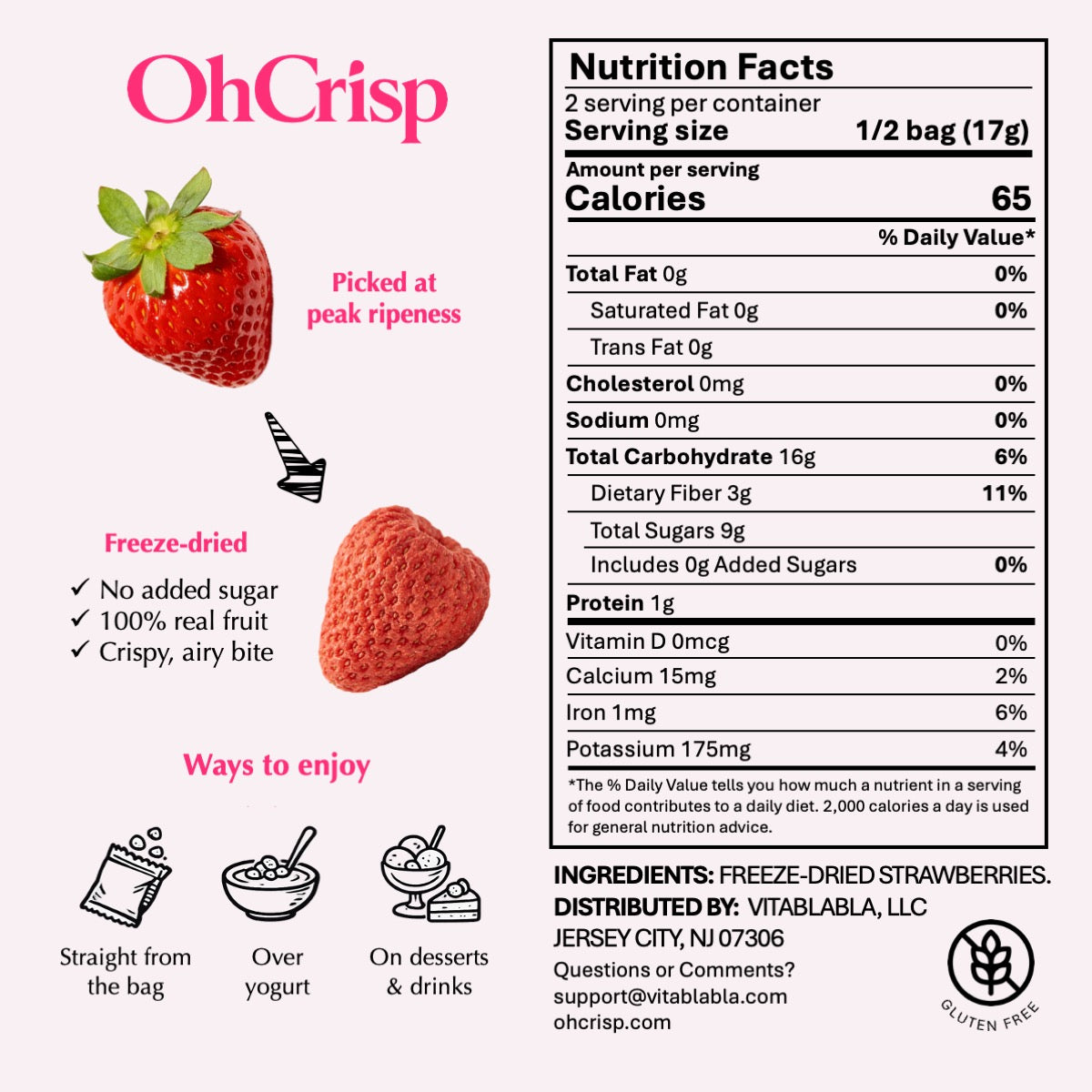 Freeze-dried Strawberries (Whole)