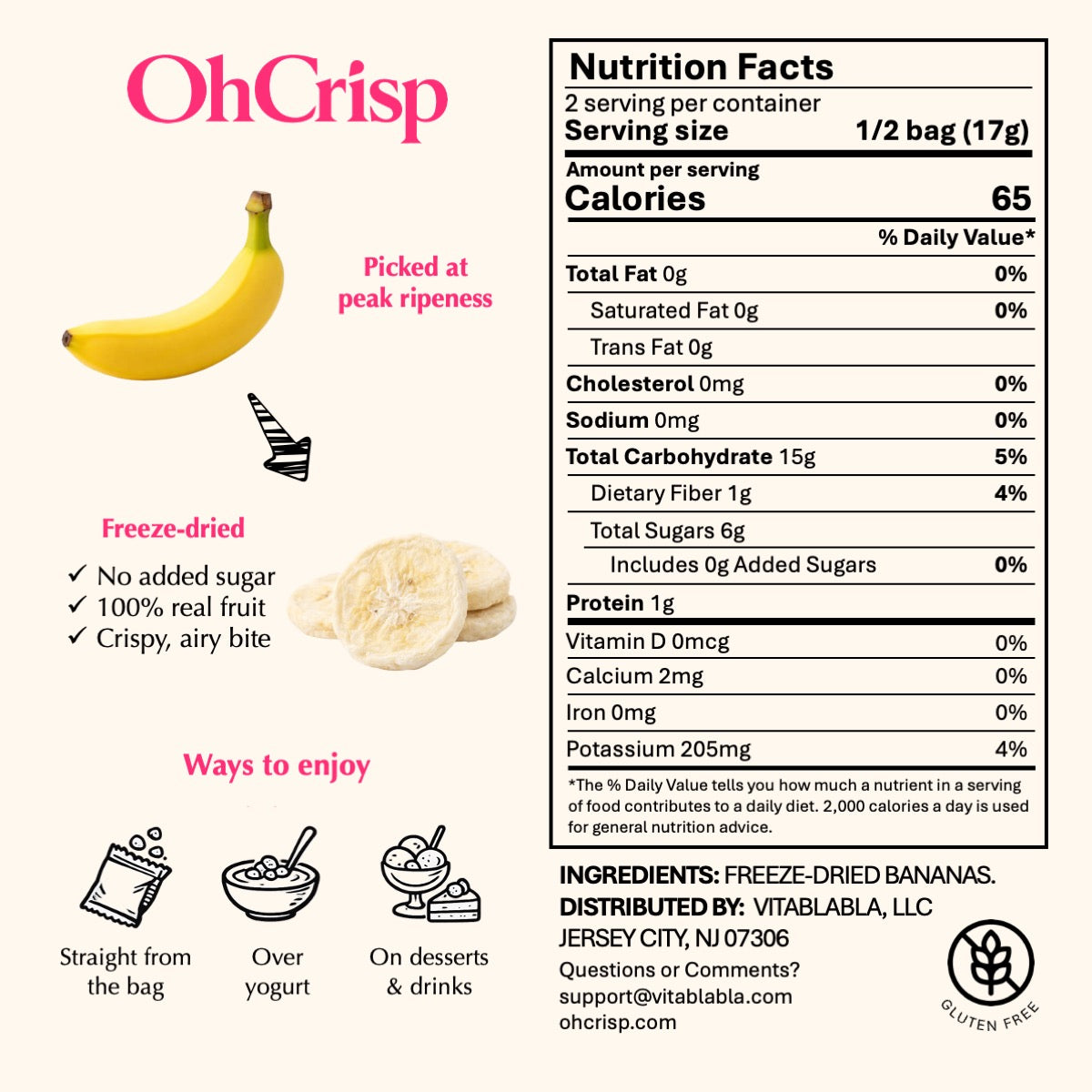 Freeze-dried Bananas (Slices)