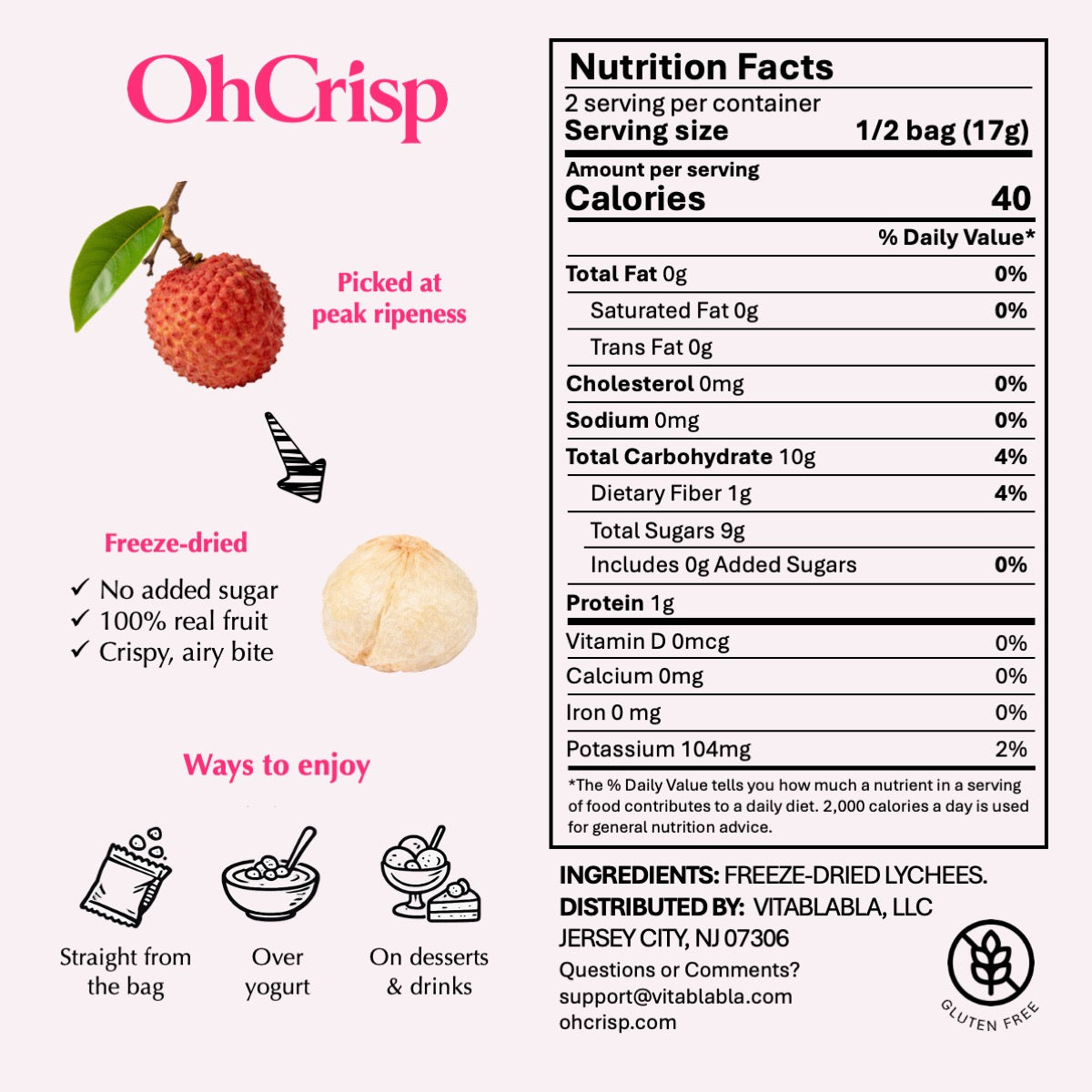 Freeze-dried Lychees (Whole)