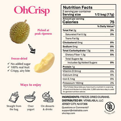 Freeze-dried Durians (Chunks)