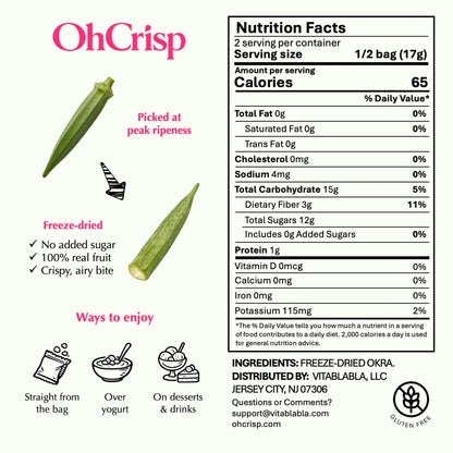 Freeze-dried Okra (Whole)
