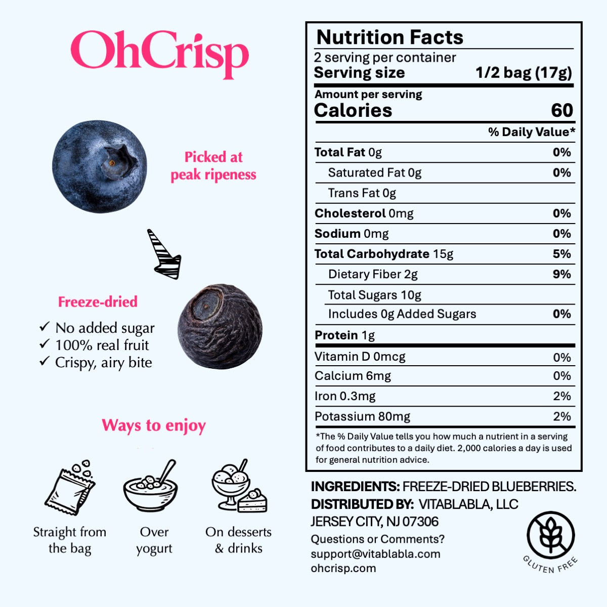 Freeze-dried Blueberries (Whole)