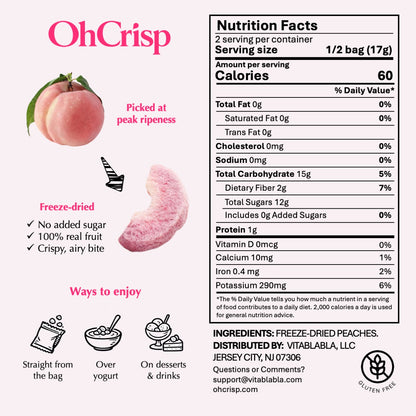 Freeze-dried White Peaches (Chunks)