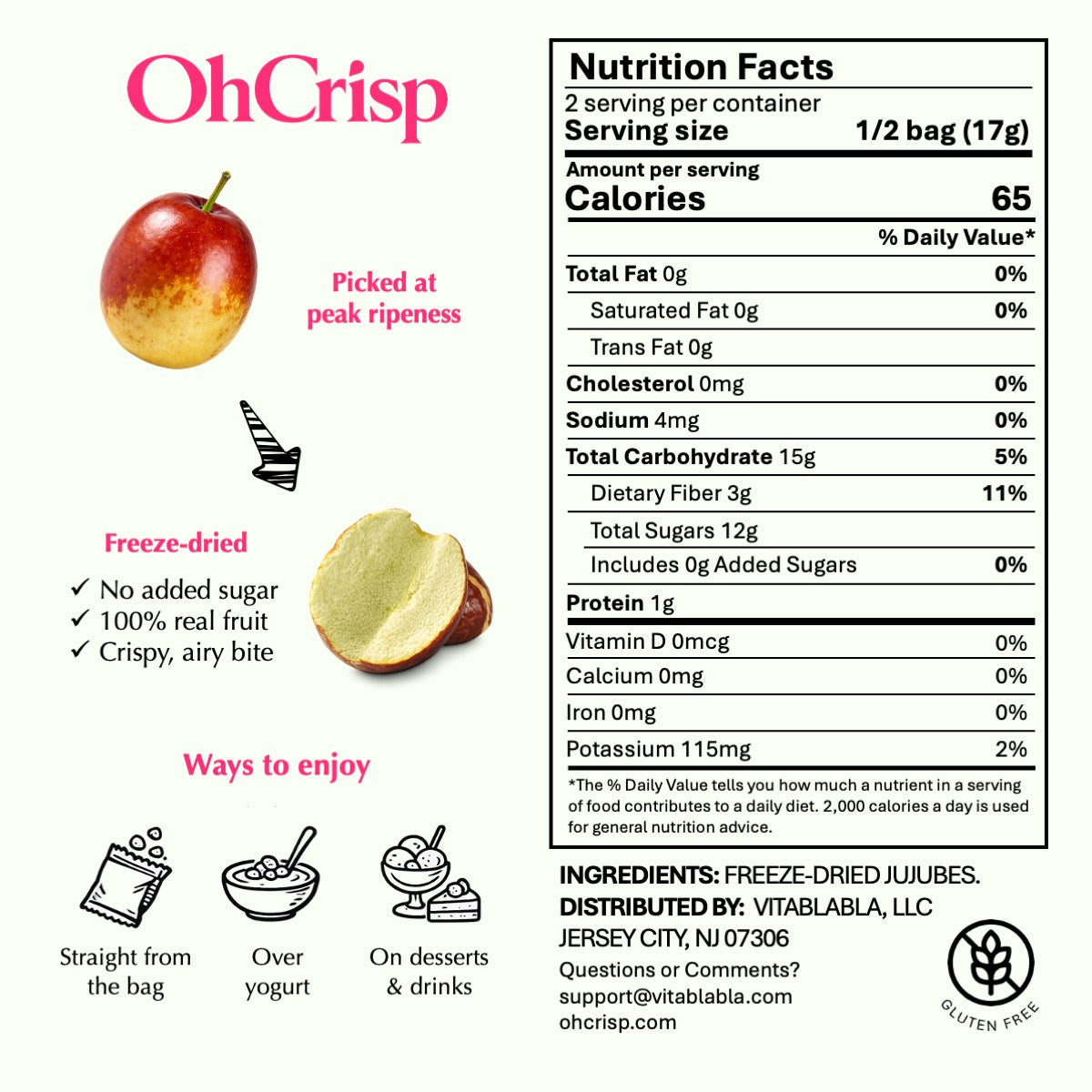 Freeze-dried Winter Jujubes (Halves)