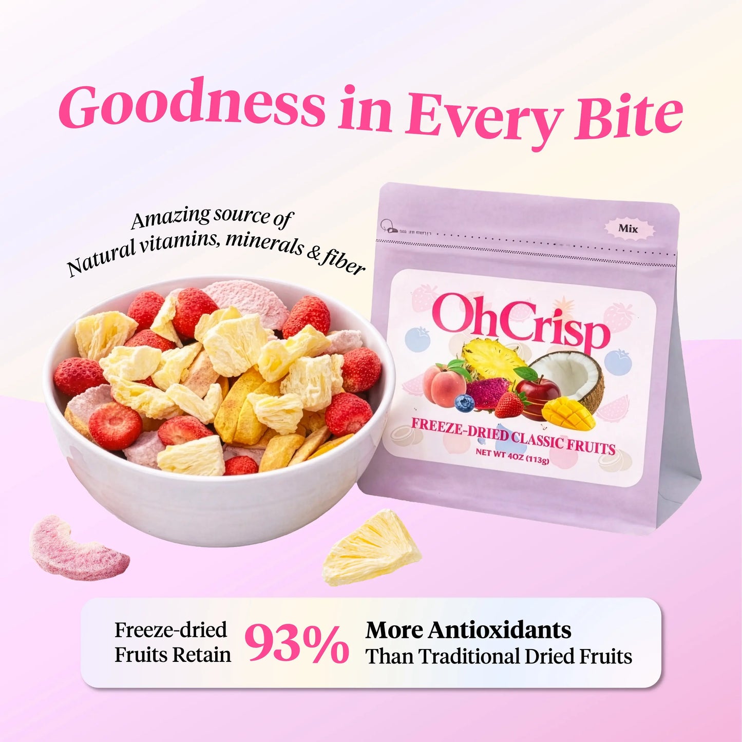 Freeze-dried Classic Fruits (Mix / 4oz)